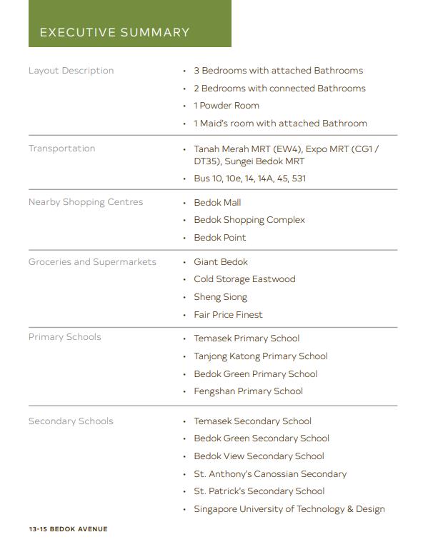 Bedok Avenue Executive Page Image